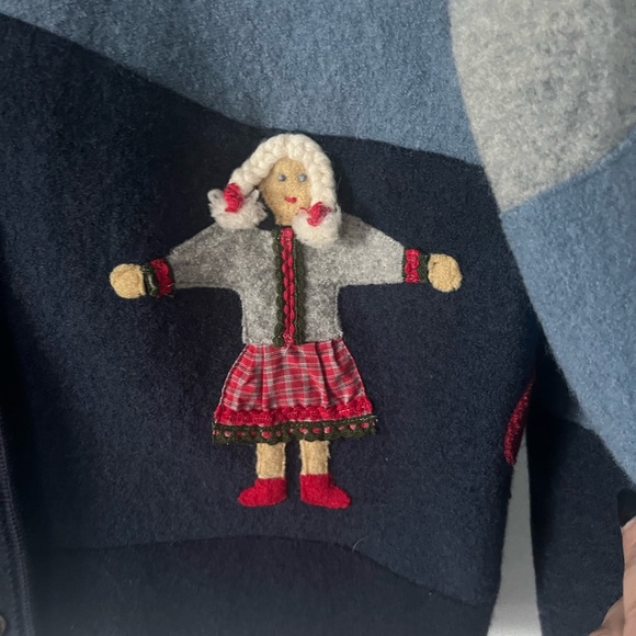 Giesswein Austrian 100% Wool Cream and Gray Cardigan - Picture 6 of 15